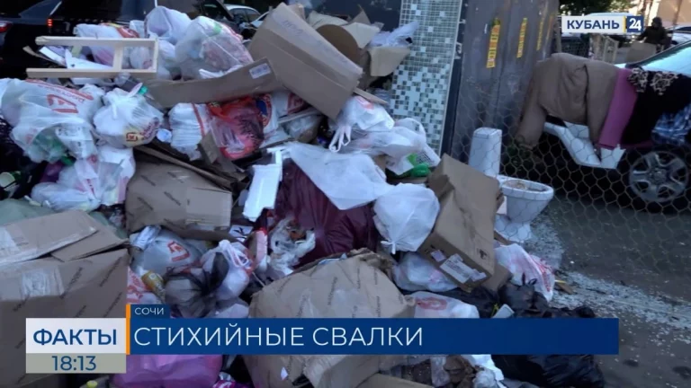 На стихийные свалки рядом с мусорными контейнерами пожаловались жители Сочи